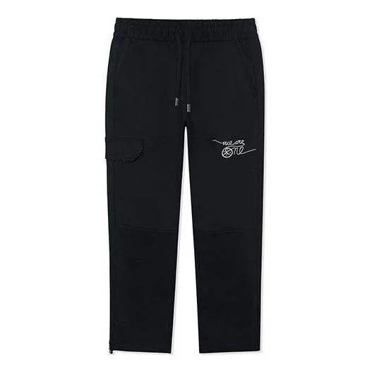 Li-Ning x DFT Way Of Wade Logo Sweatpants 'Black' AKXR589-1 - 1
