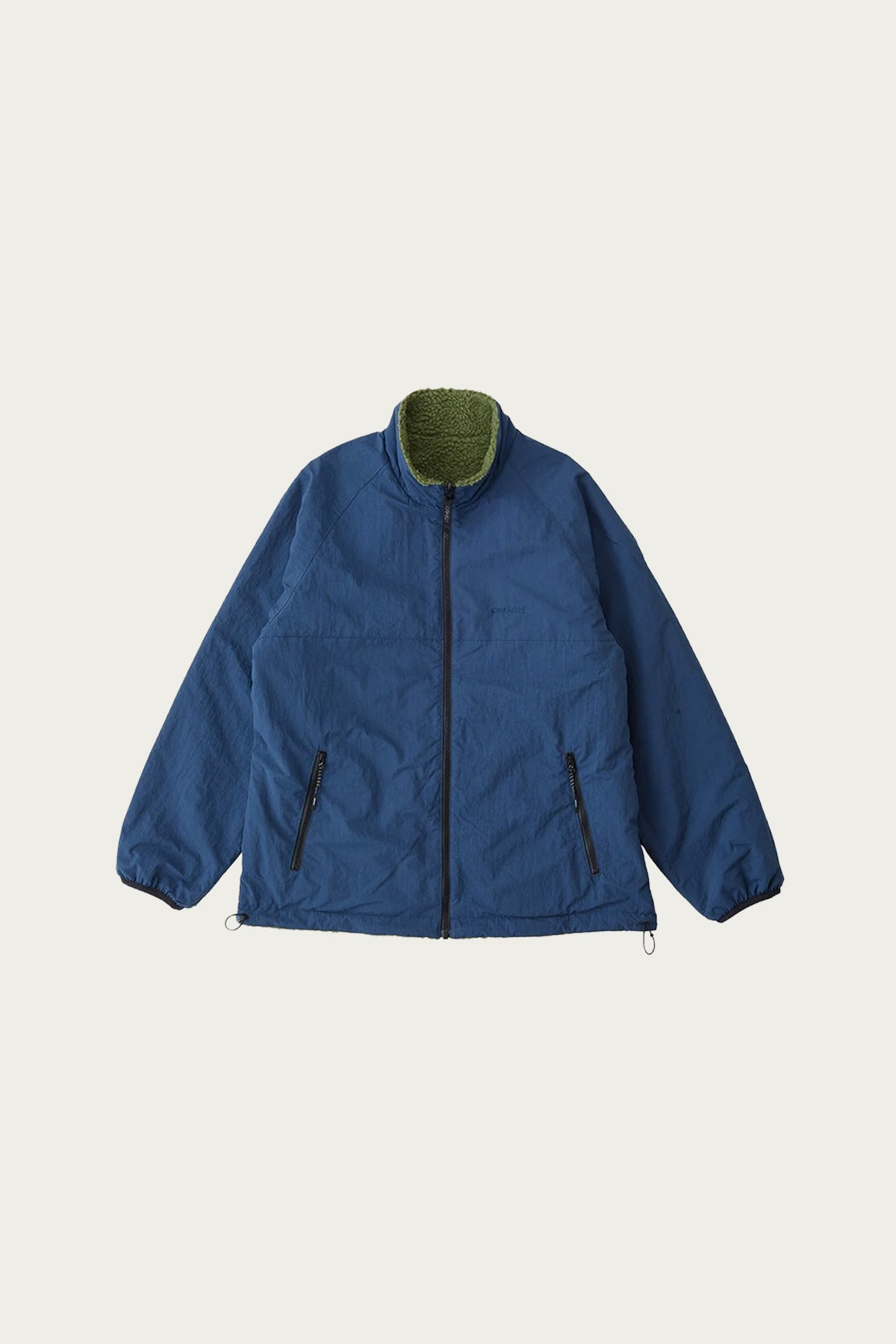 Reversible Sherpa Jacket - Olive/Dusty Navy - 2