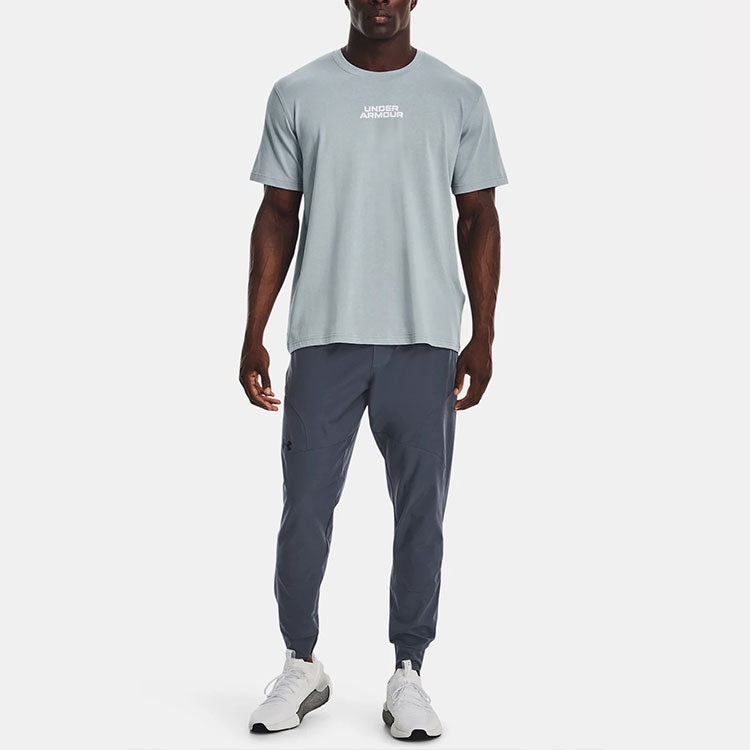 Under Armour Outline Heavyweight T-shirt 'Grey Blue' 1379109-465 - 5