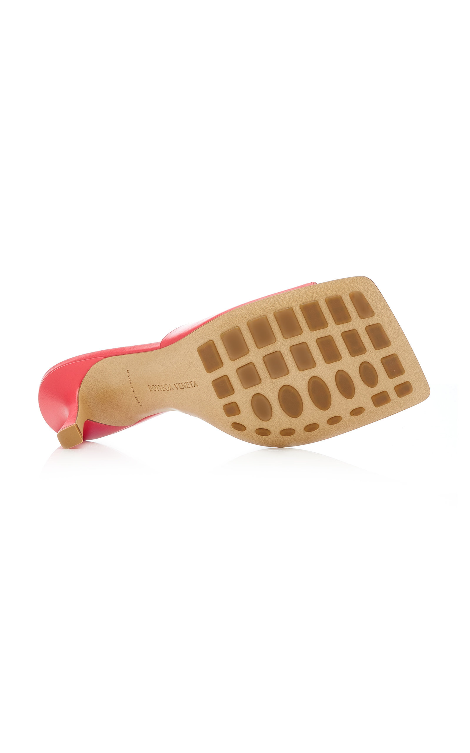 Stretch Leather Slide Sandals red - 7