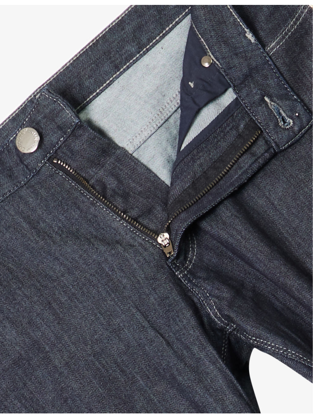 Brand-plaque straight-leg mid-rise stretch-denim jeans - 6