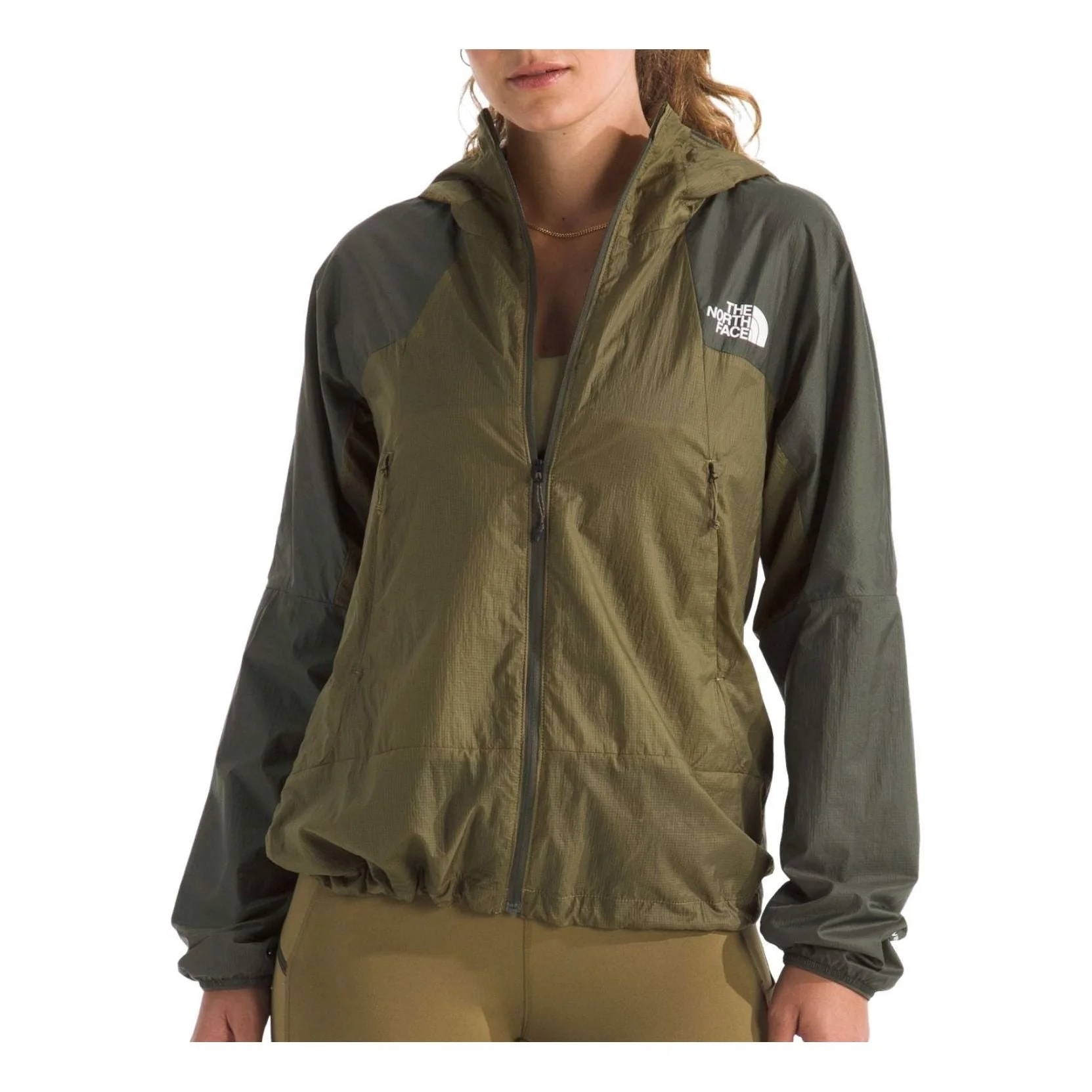 (WMNS) THE NORTH FACE Ridgelite Futurefleece Wind Jacket 'Cedar New Taupe Green' NF0A8ERKJV4 - 1