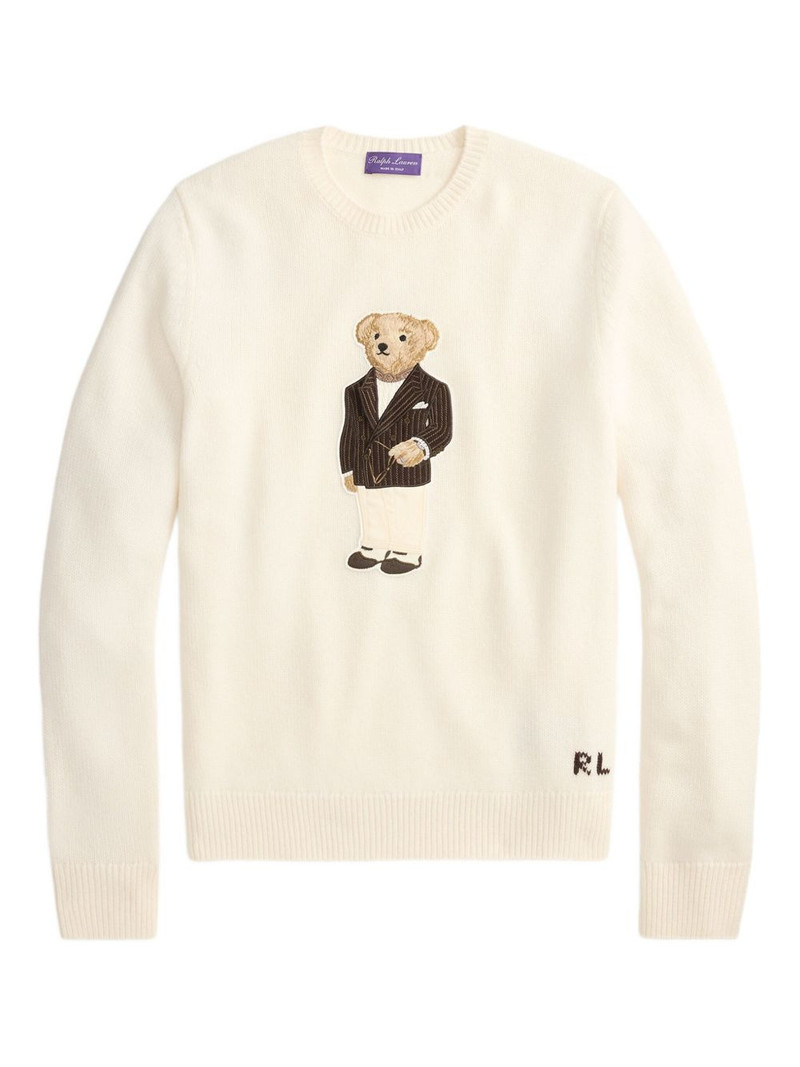 signature Teddy Bear motif crew-neck sweater 1