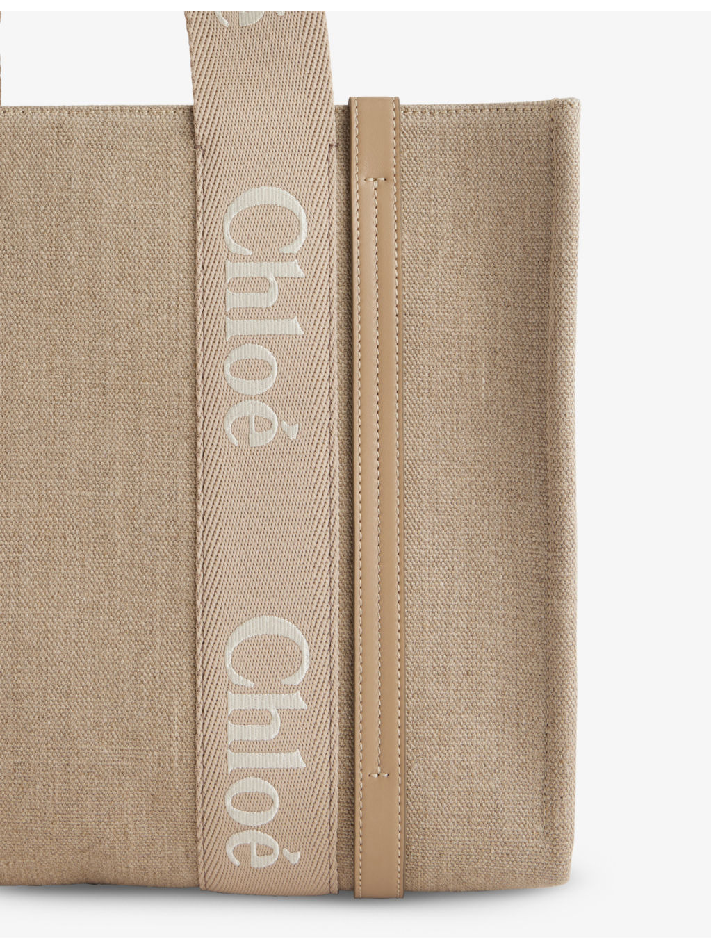 Woody medium linen tote bag - 3