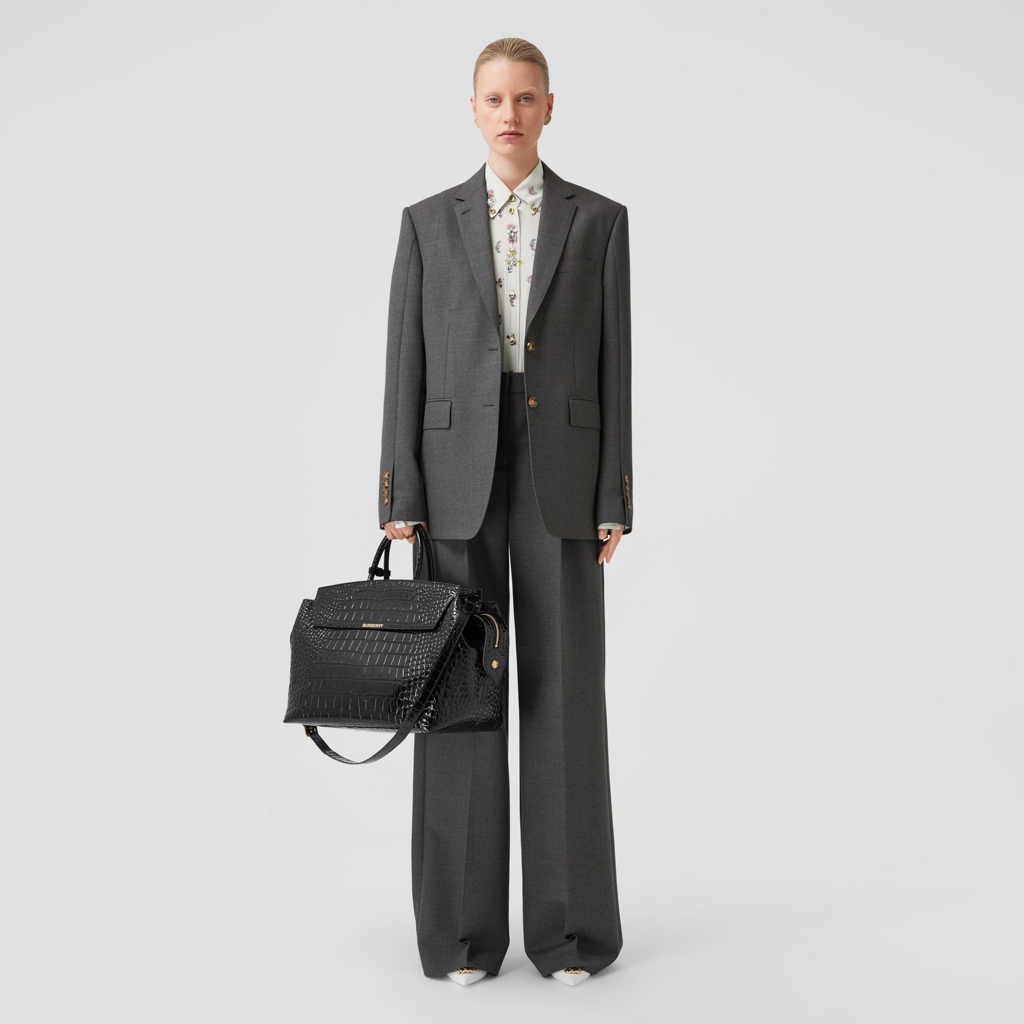 Relaxed Fit Wool Tailored Jacket - 4