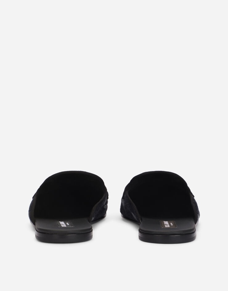 Denim slippers with logo - 3