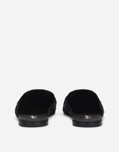 Dolce & Gabbana Denim slippers with logo outlook