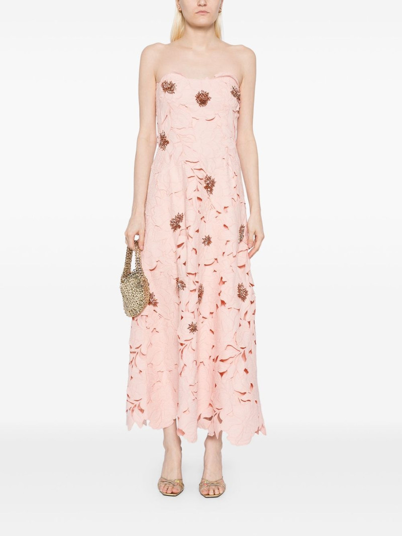 COSTARELLOS floral-cut lace dress outlook