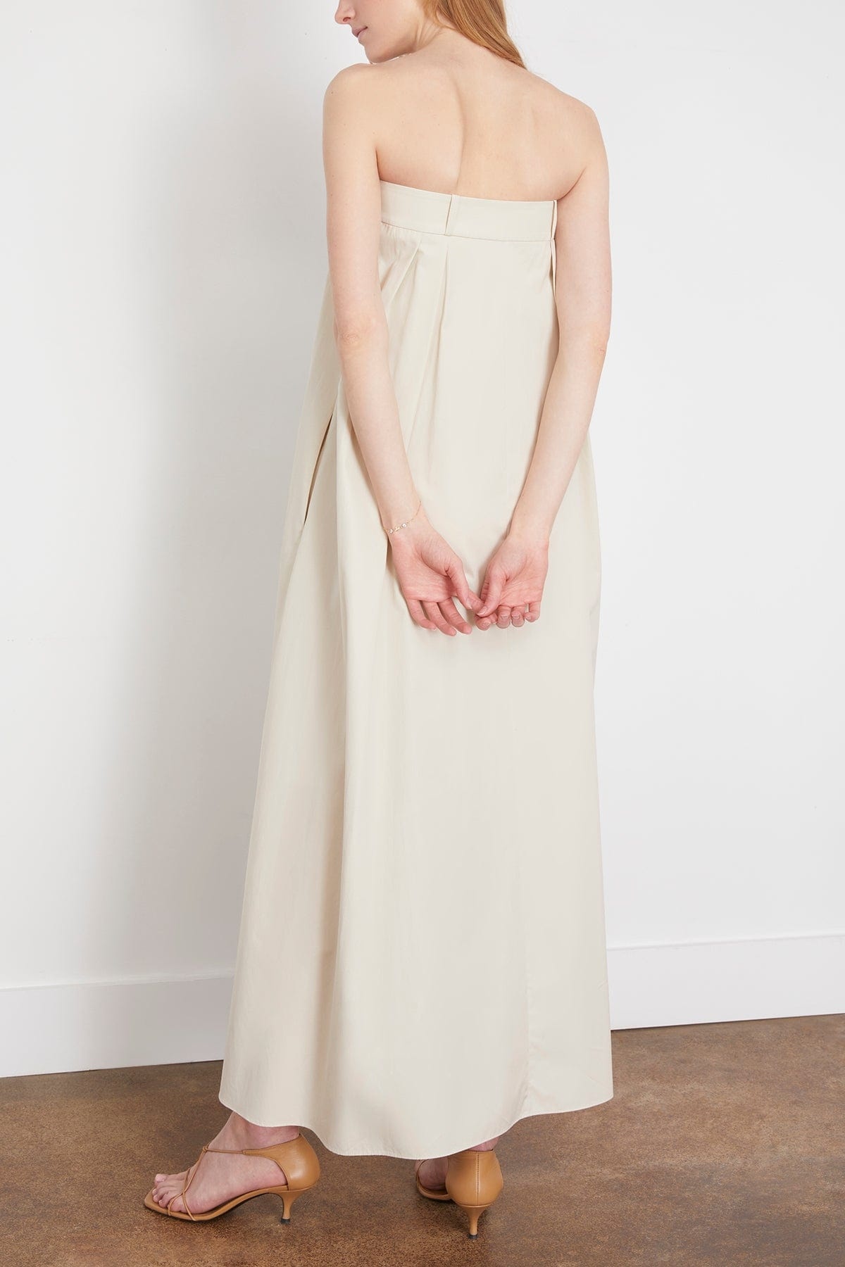 Strapless Volume Dress in Sand - 4