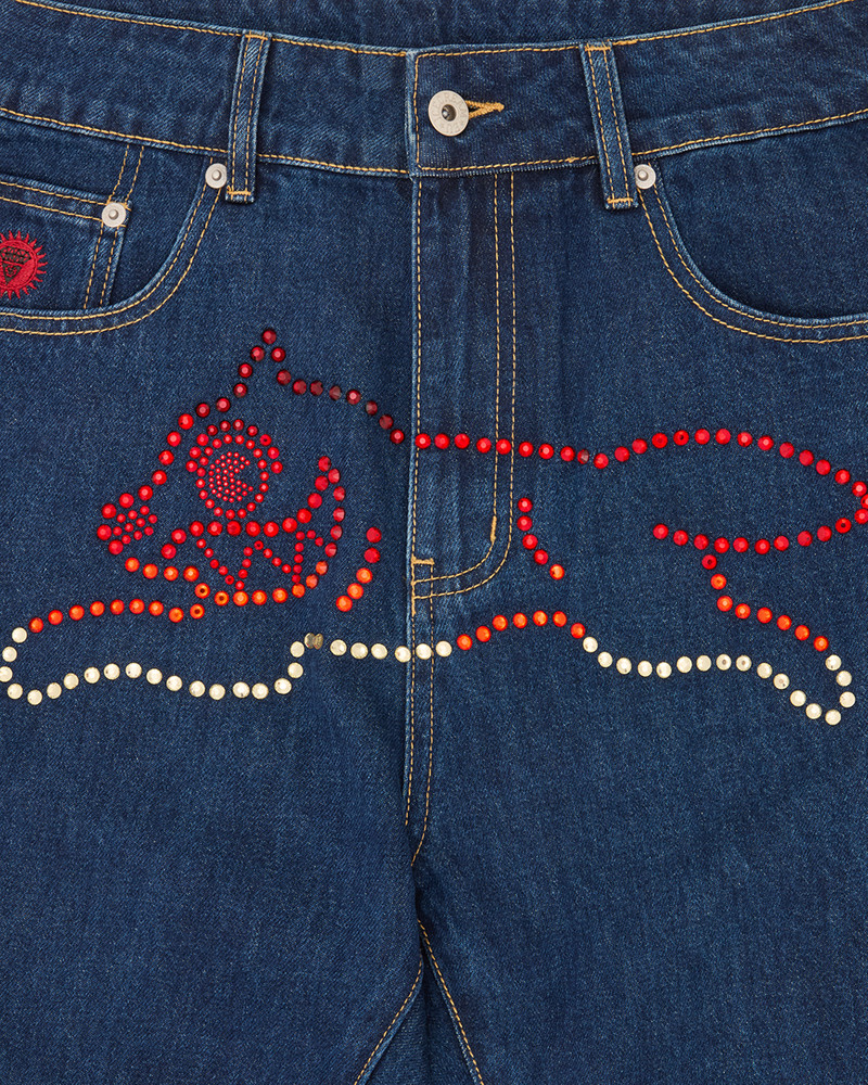 CRYSTAL RUNNING DOG DENIM PANT 3