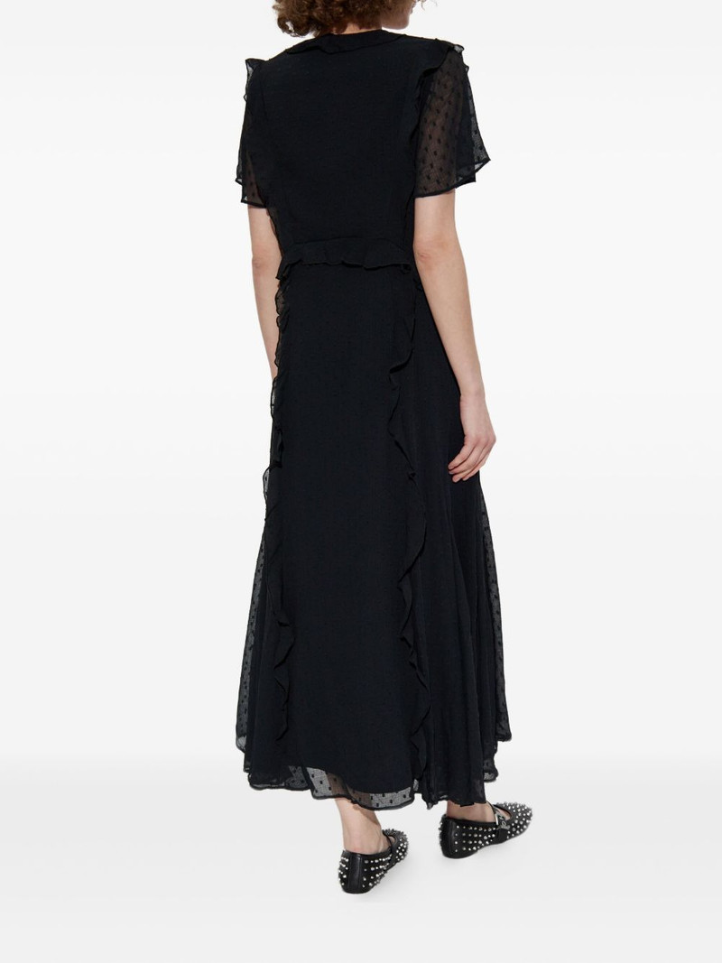 dot-detail frilled dress 4