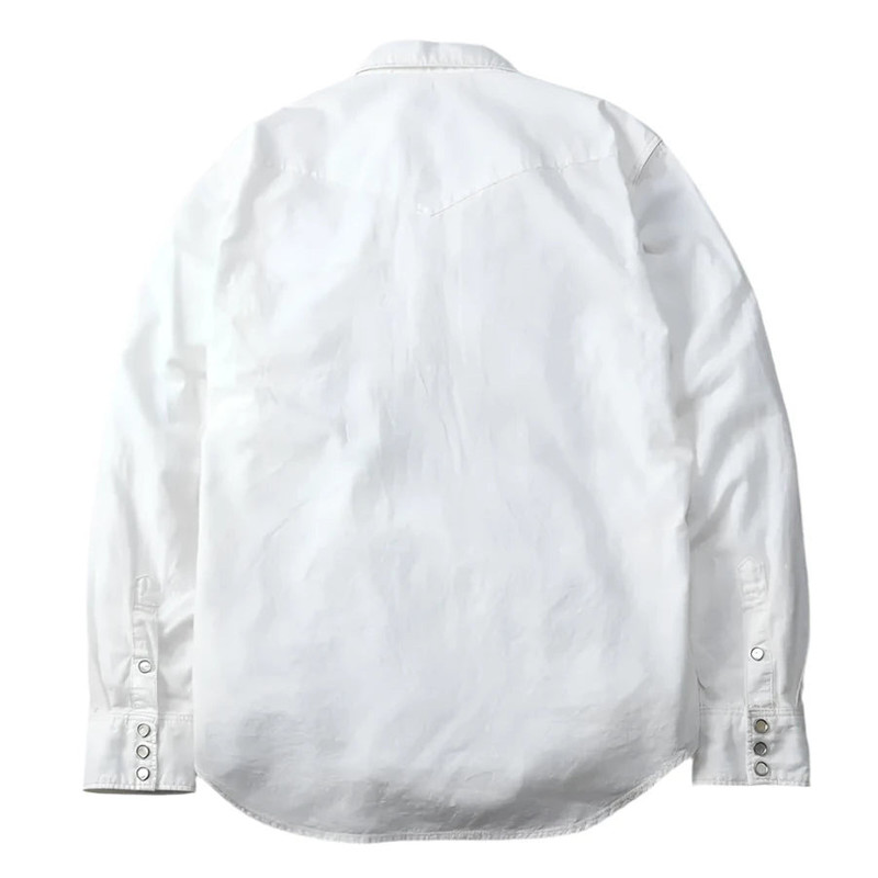 THE FLAT HEAD FN-SCW-003L 5oz Western Chambray Shirt White outlook