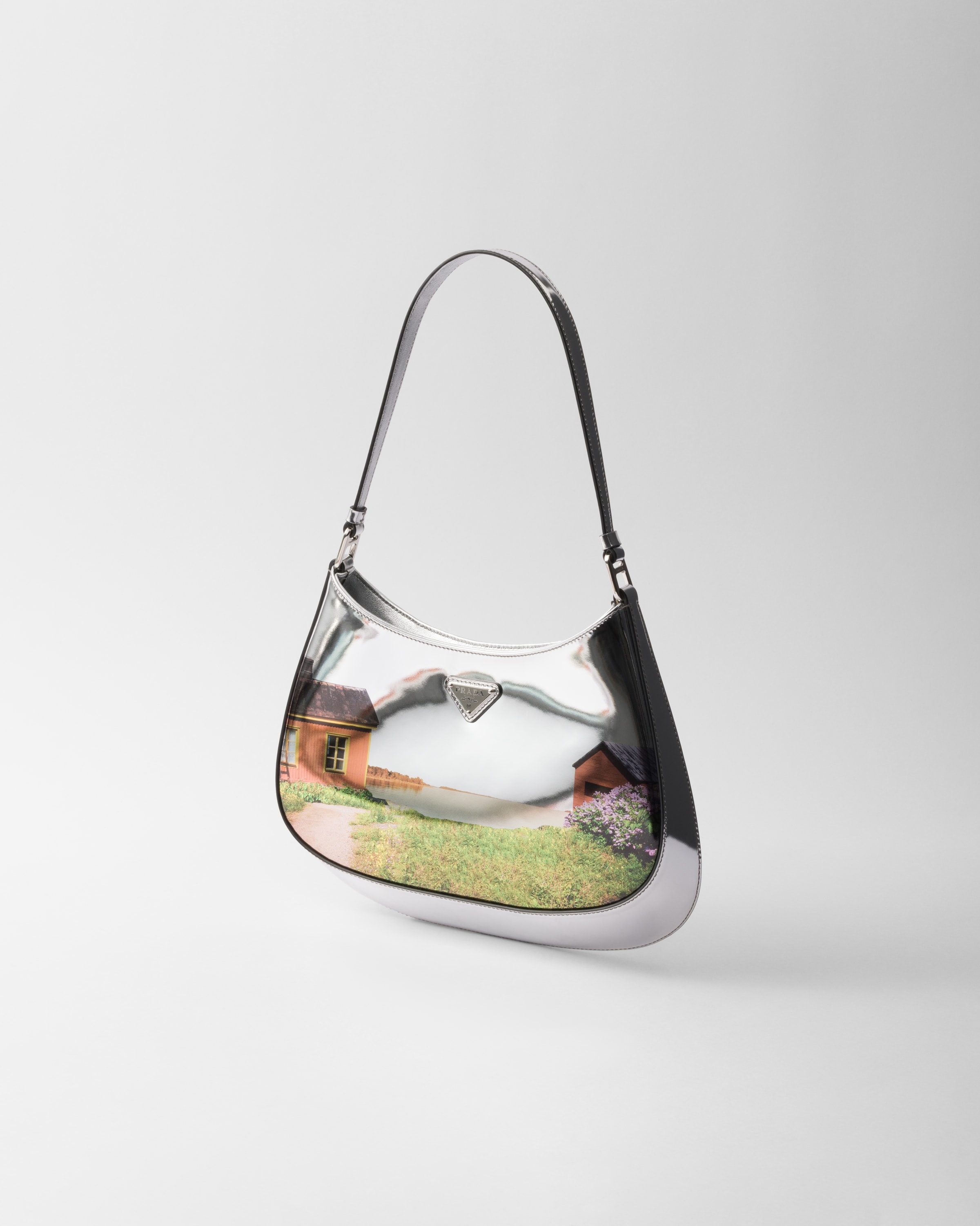 Prada Cleo printed brushed leather shoulder bag - 3