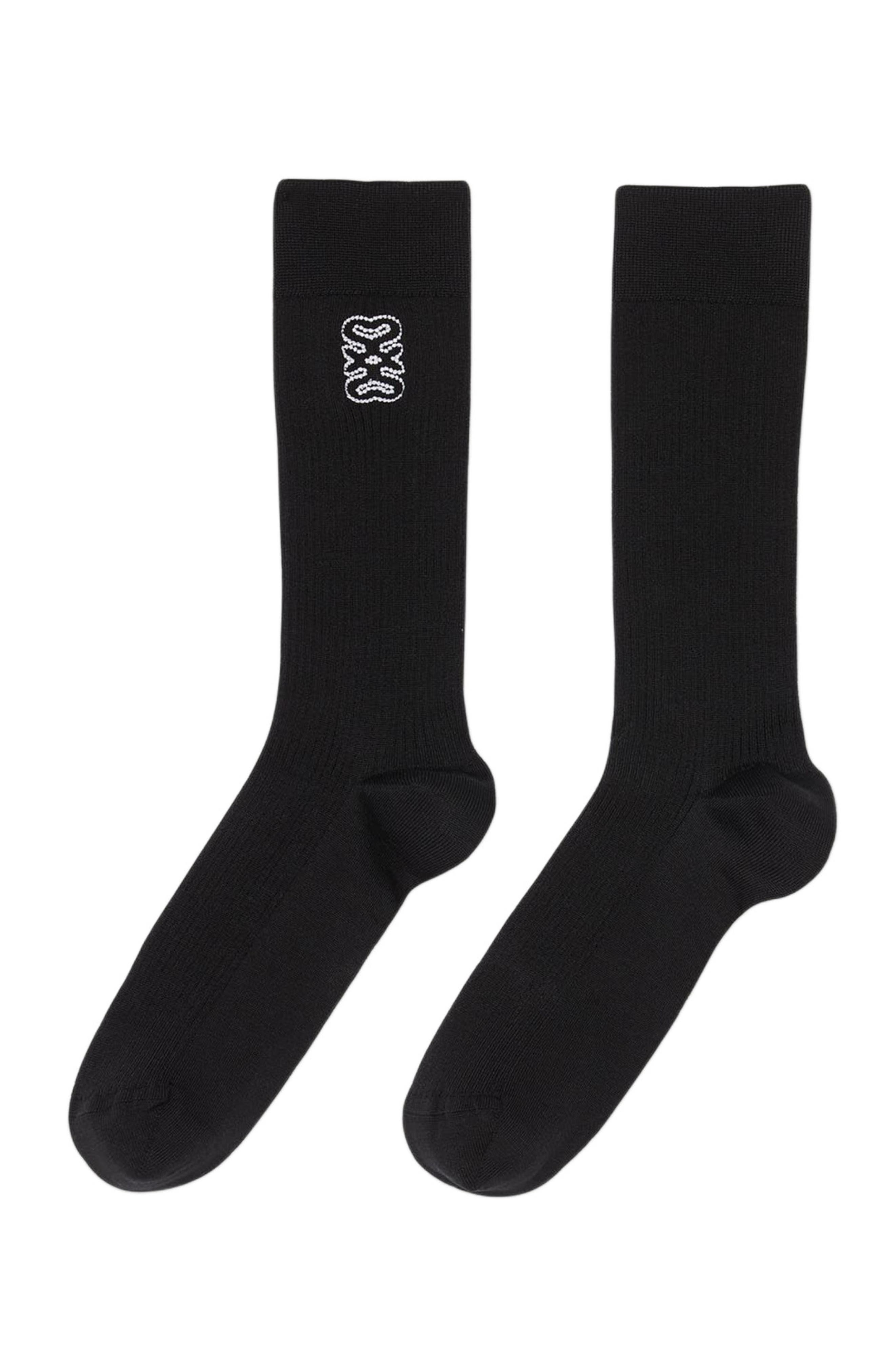 SANDRO Embroidered socks in Black at Nordstrom - 1