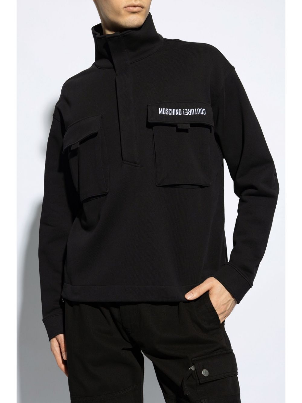 cotton turtle-neck sweatshirt - 3