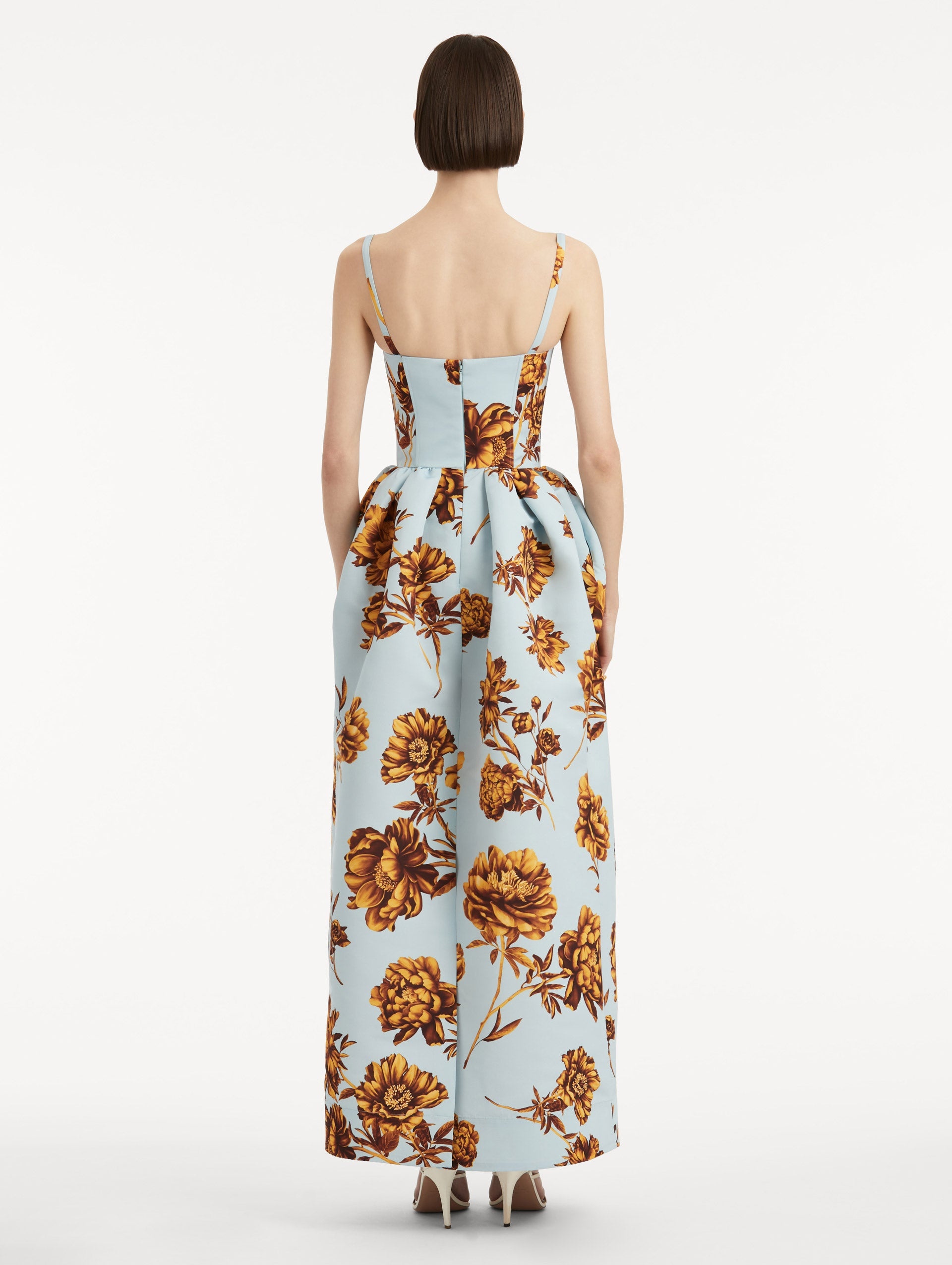 PEONY SILK FAILLE GOWN - 3