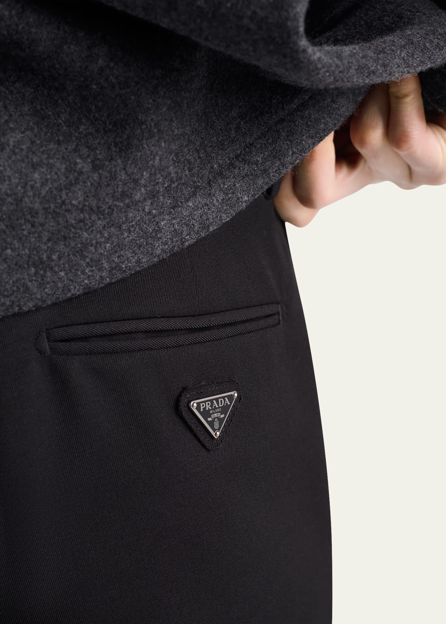 Men's Gabardine Tapered Flat-Front Pants - 5