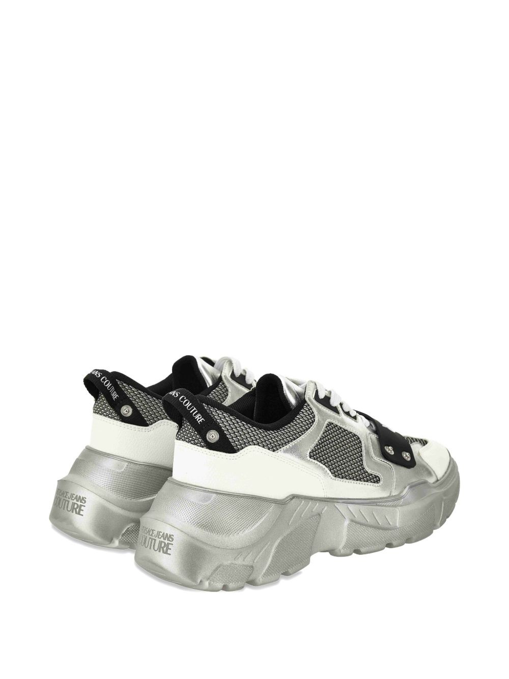 metallic-panel mesh trainers - 4