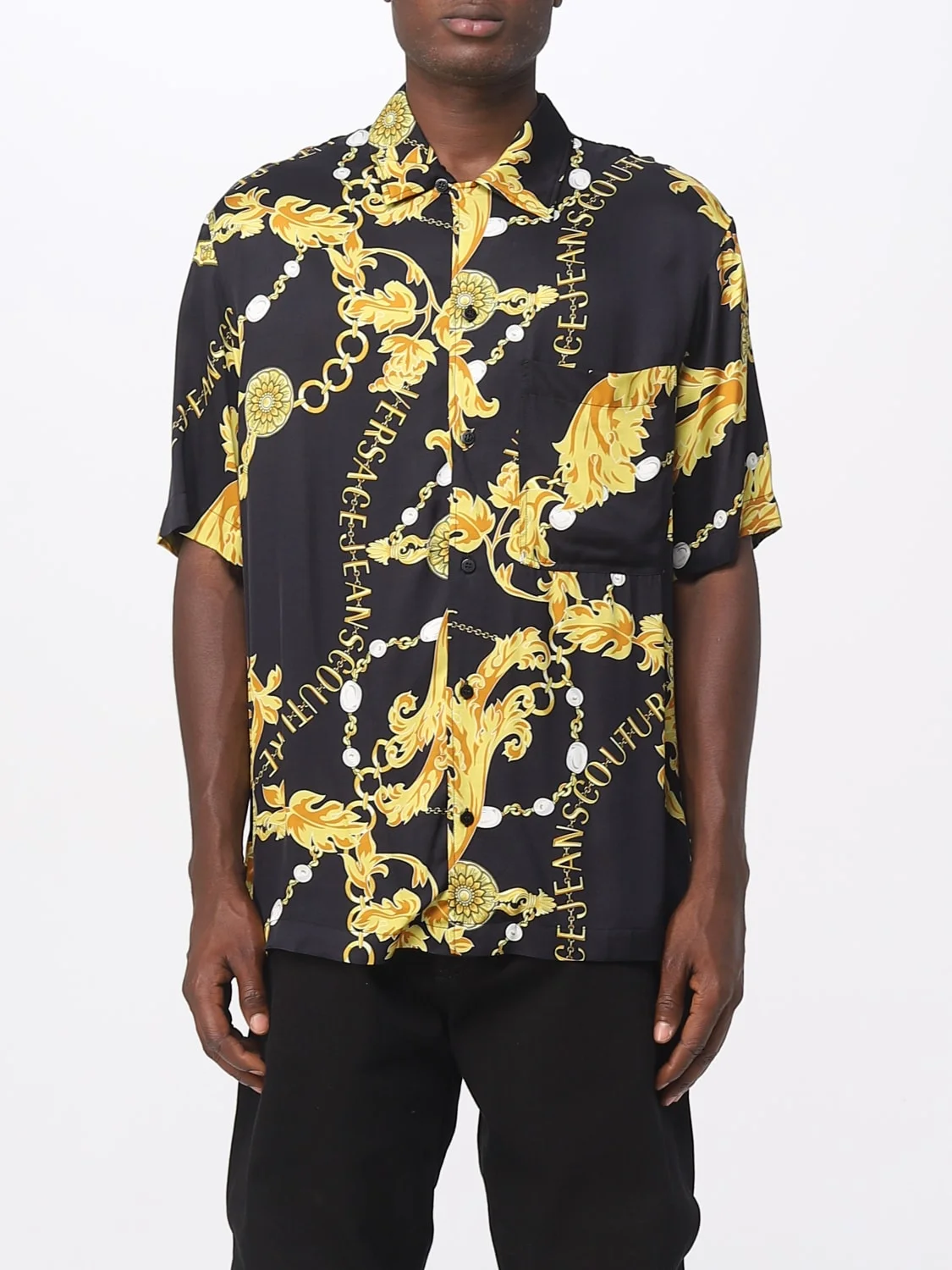 Versace Jeans Couture shirt in viscose with Baroque print - 1