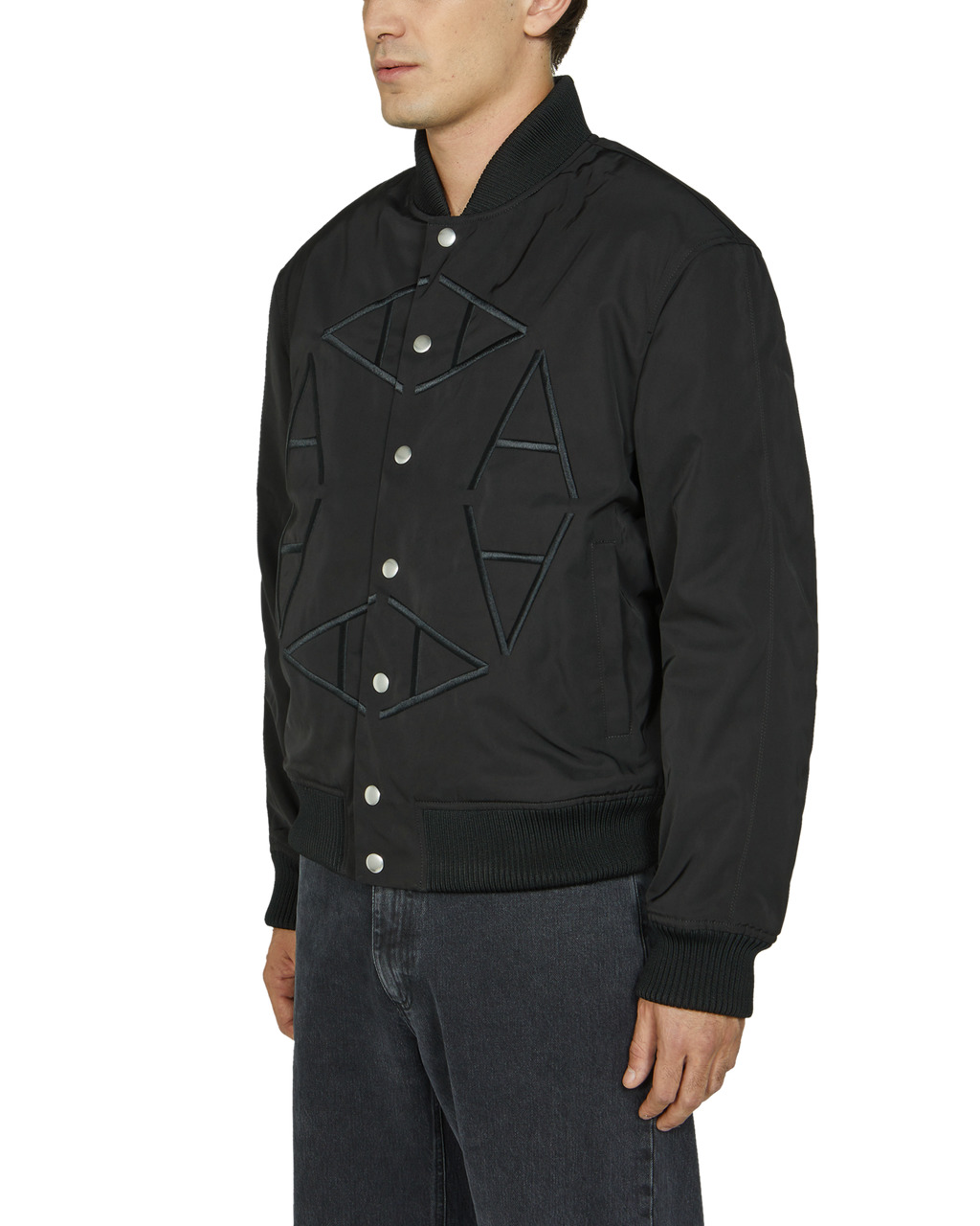 NYLON LOGO VARSITY JACKET - 3