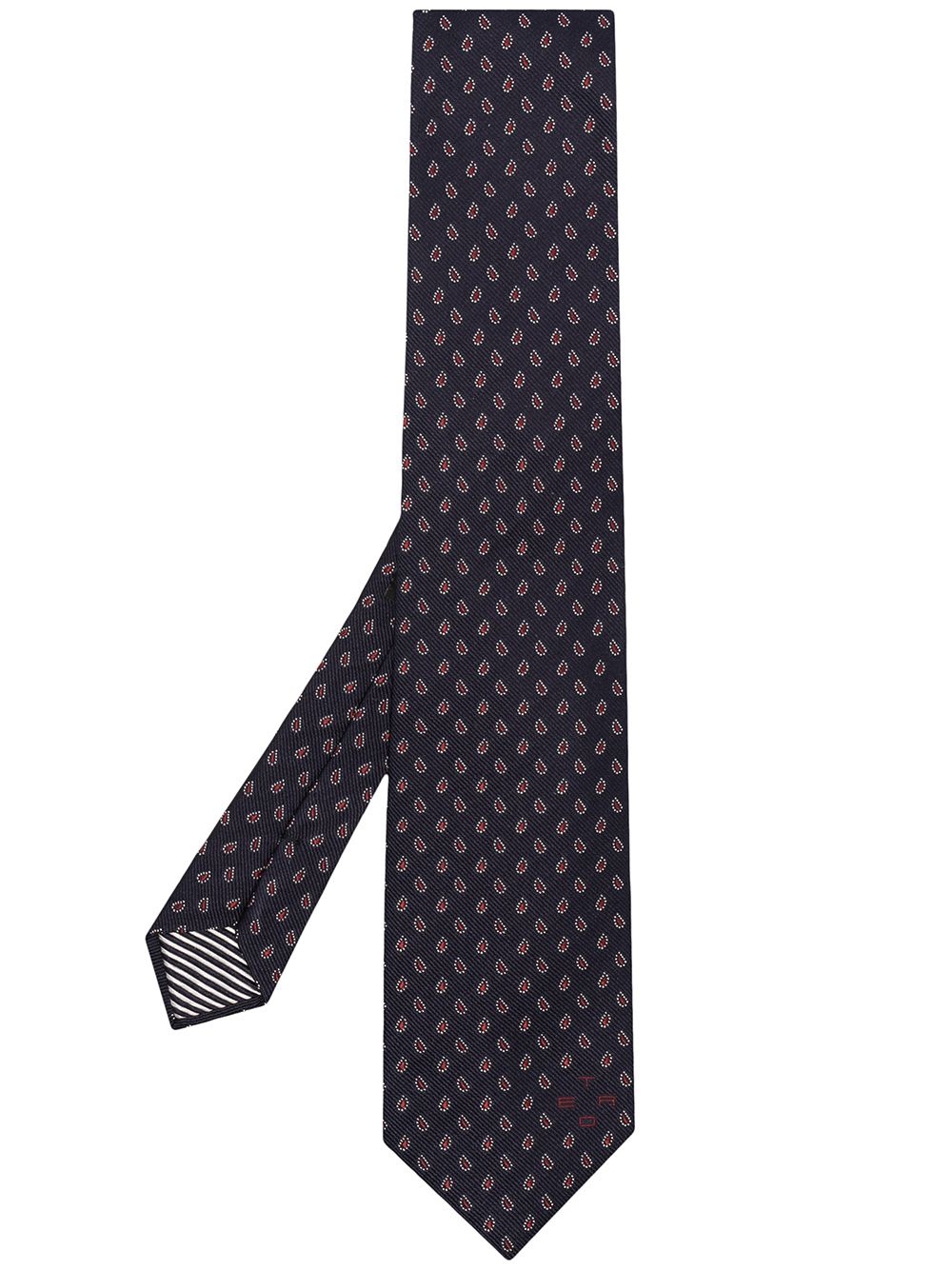 printed silk tie - 1