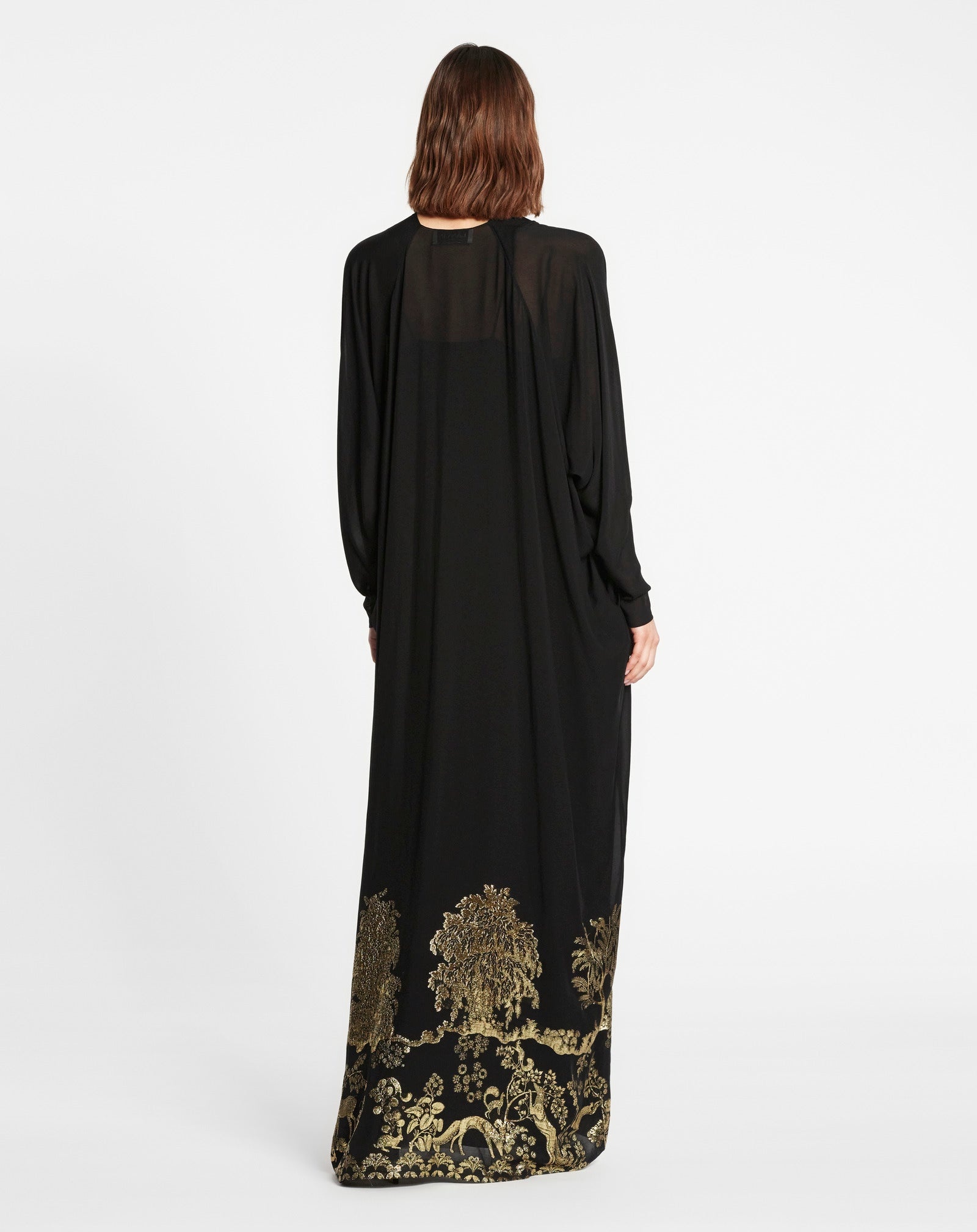 CAFTAN DRESS IN SILK JACQUARD - 4