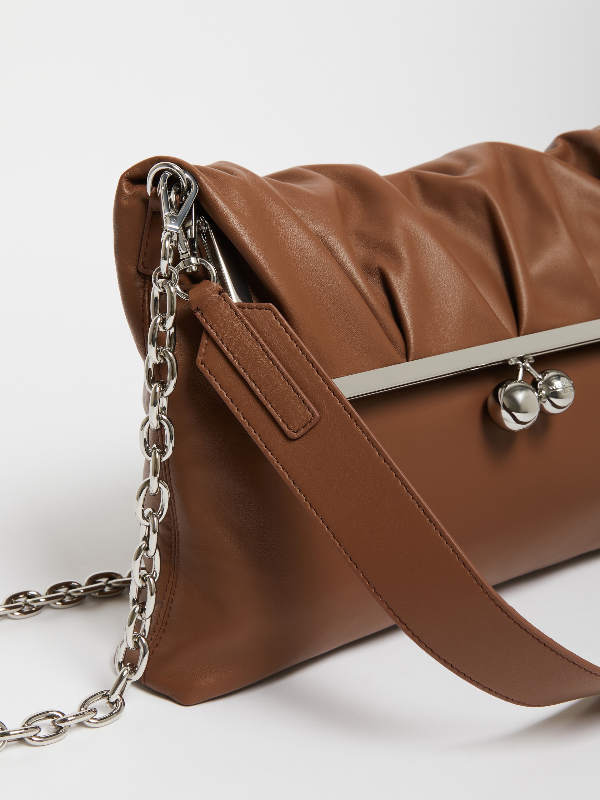 SLALOM Nappa leather clutch-style Pasticcino Bag - 4
