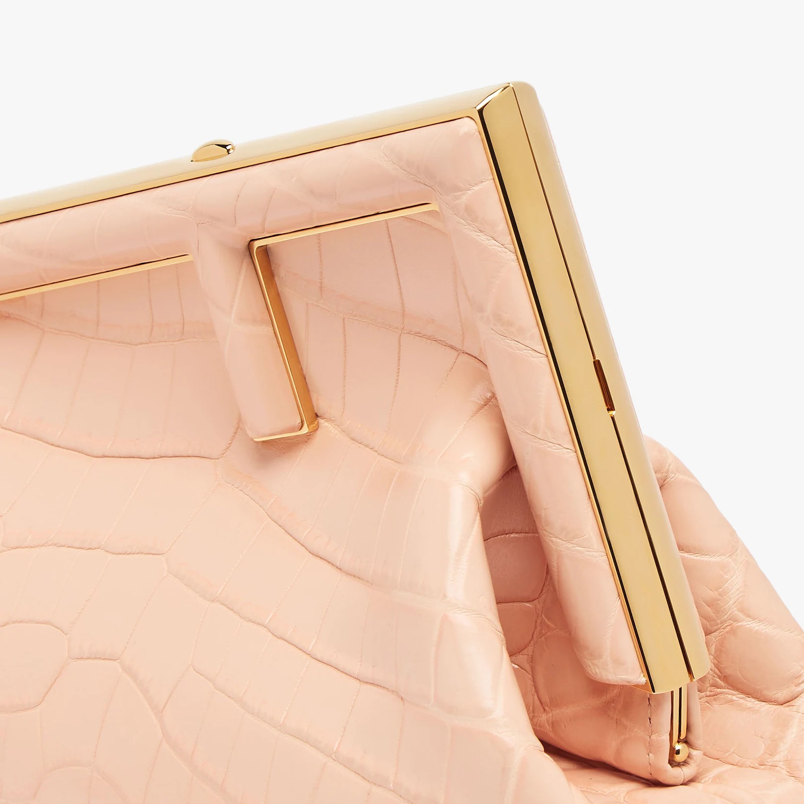 Pink crocodile leather bag - 5
