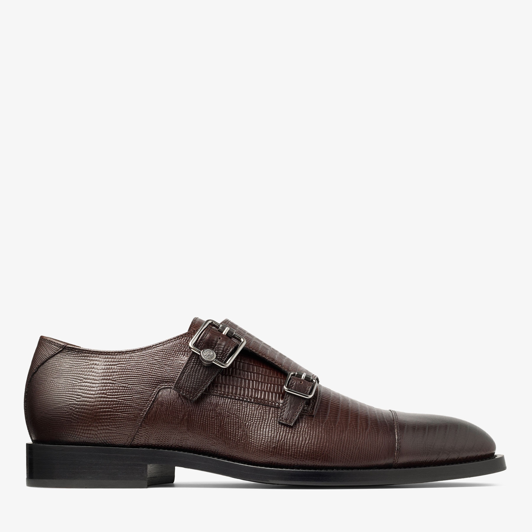 Finnion Monkstrap
Coffee Lizard Printed Leather Shoes - 1
