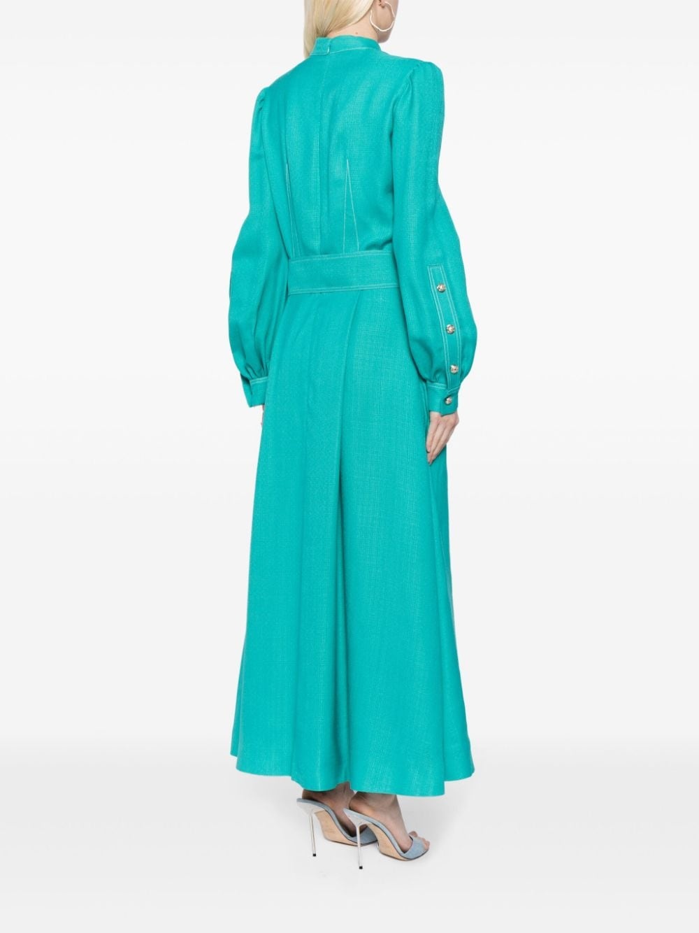 A-line belted maxi dress - 4