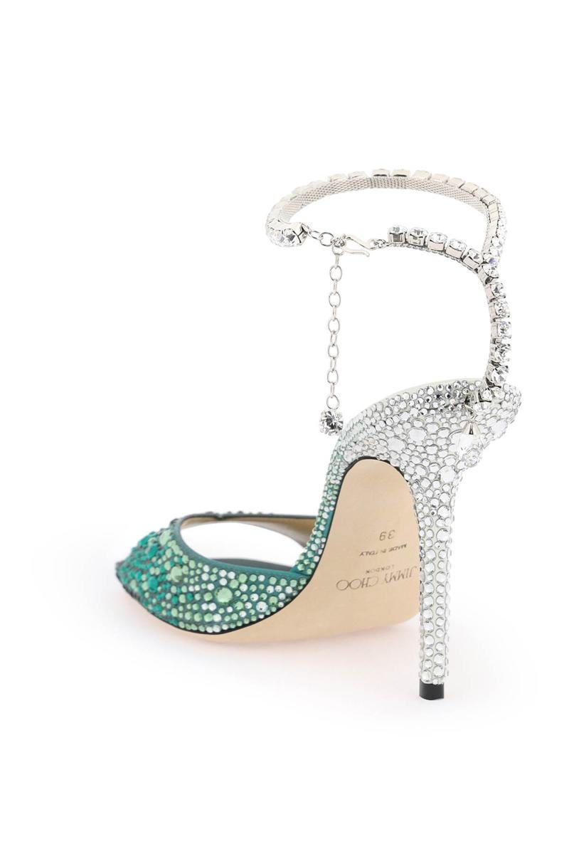 Jimmy Choo SAEDA 100 SANDALS WITH DEGRADÉ CRYSTALS - 3