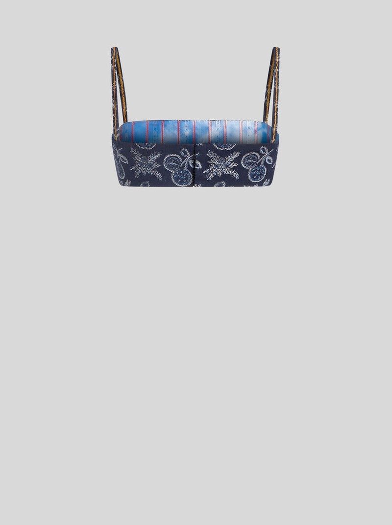 DEMIN JACQUARD BRALETTE TOP WITH APPLES 5