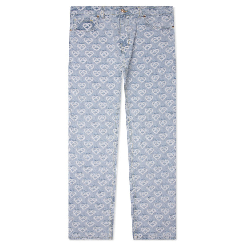 monogram 인쇄 청바지 - 1