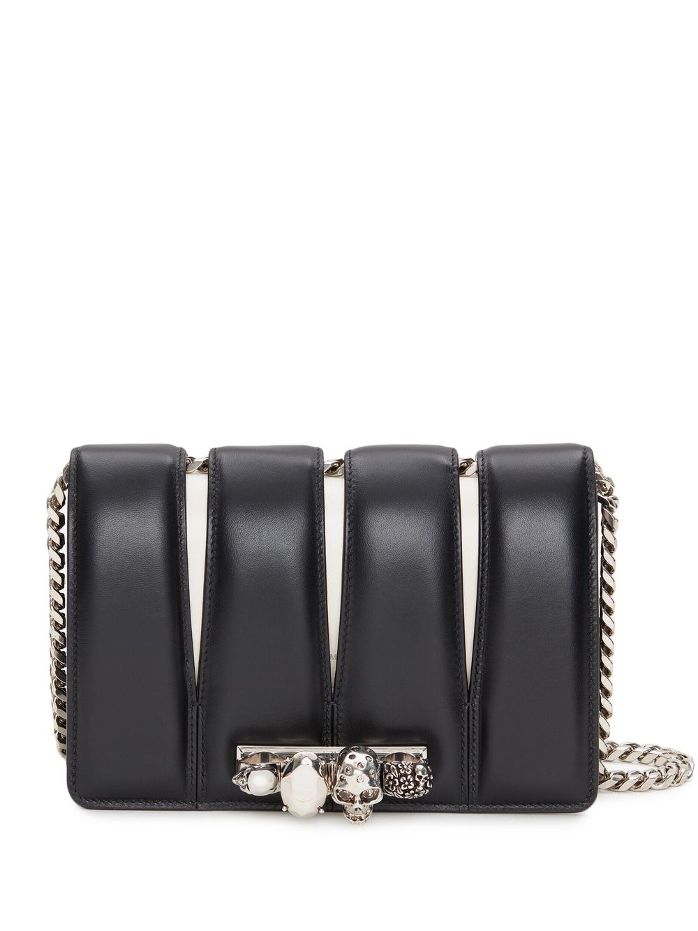 Slash studded chain-link bag - 1