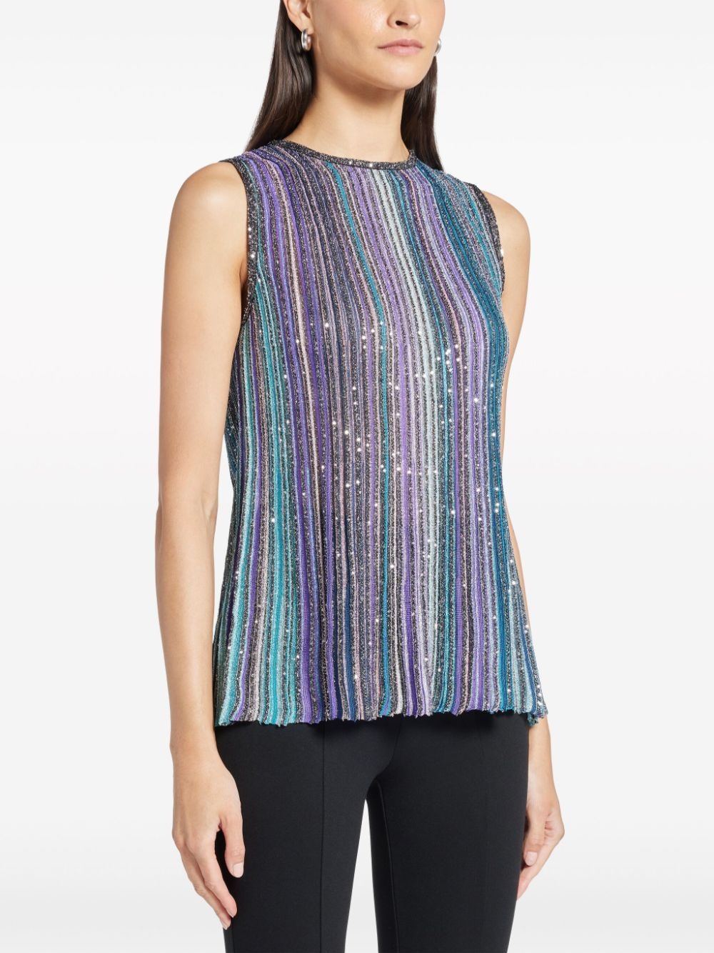 sequinned pleated top - 3