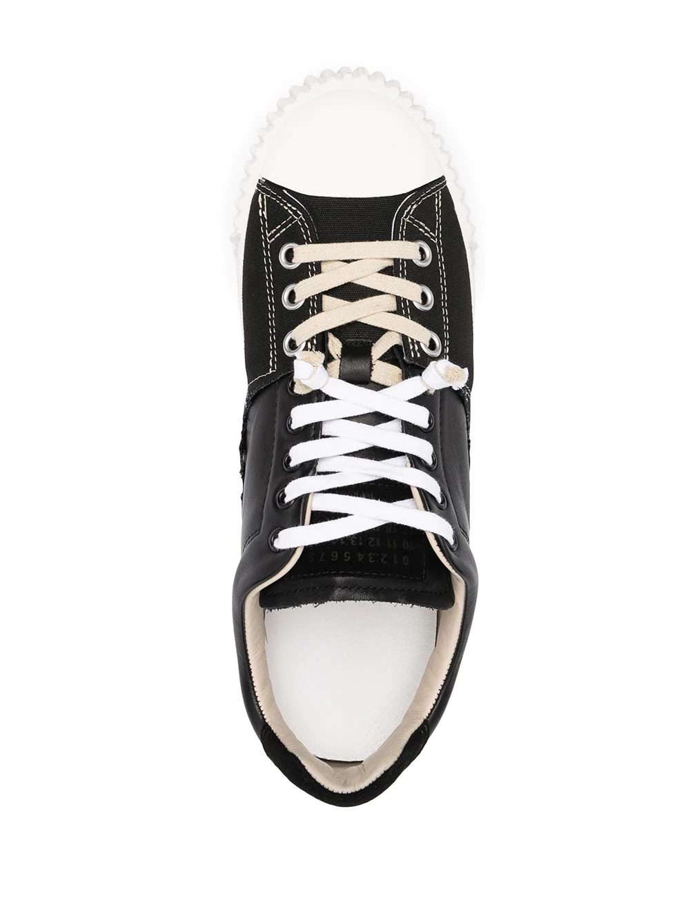 panelled low-top sneakers - 4