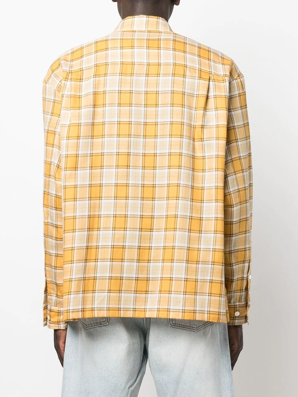 patch-pocket check flannel shirt - 4