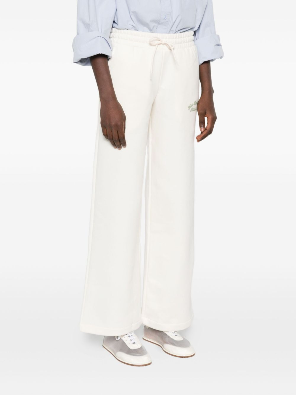 embroidered cotton sweatpants - 3