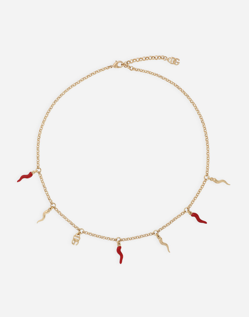 Necklace with DG logo and horn charms 1