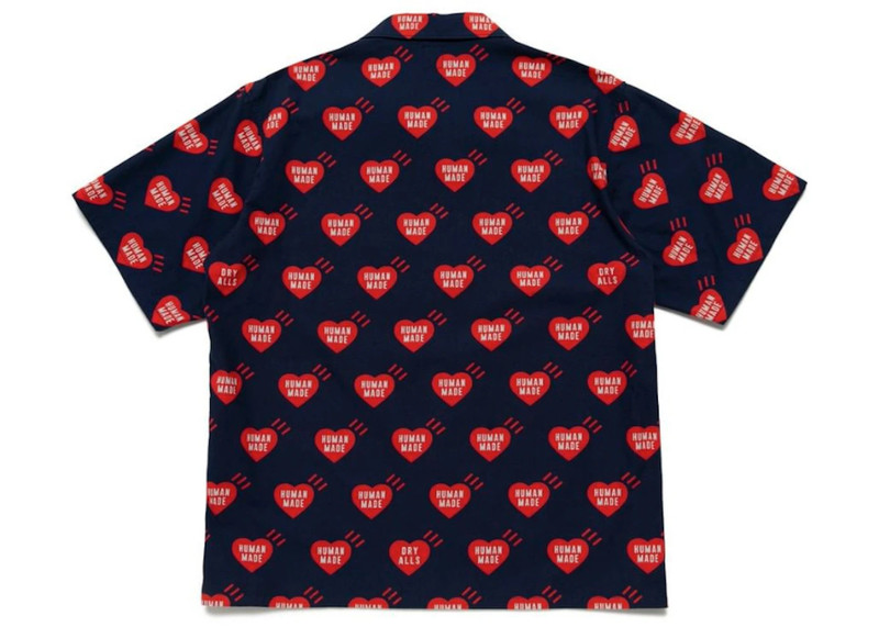 Human Made Human Made Heart Aloha Shirt Navy outlook