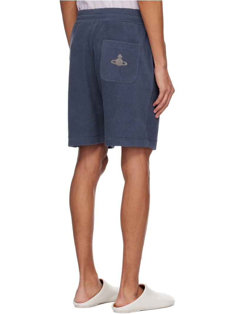 Blue Embroidered Shorts 3