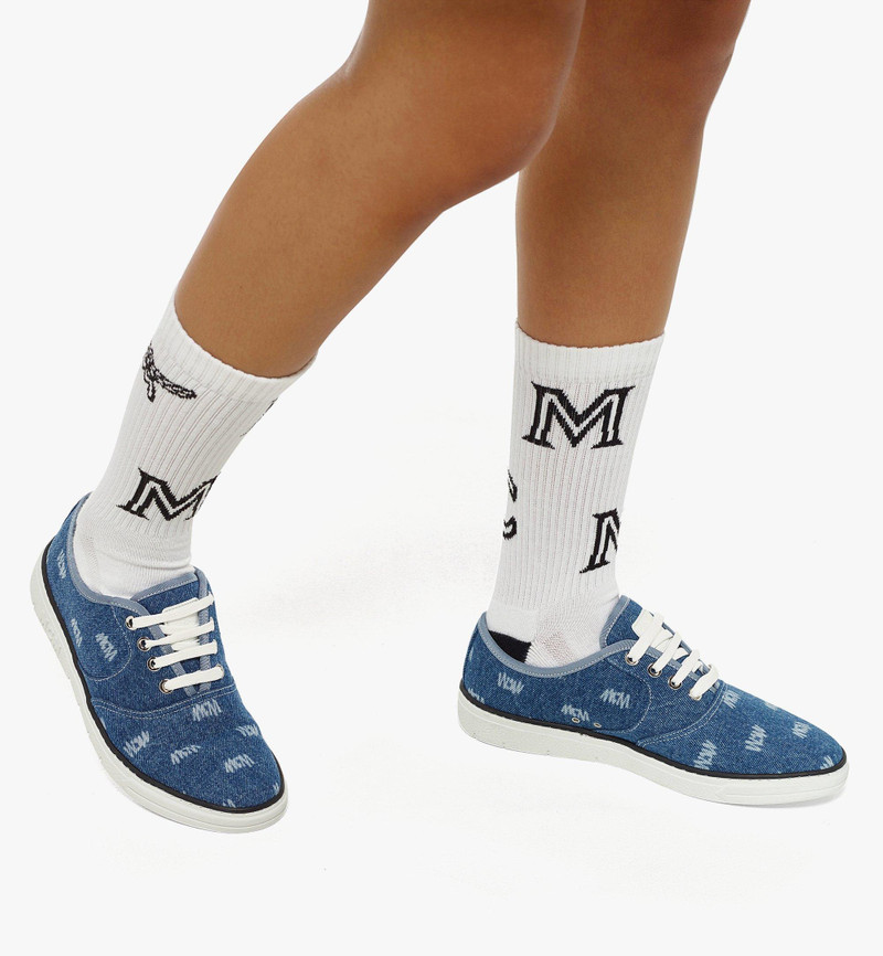MCM Women’s Semblas Low-Top Sneakers in MCM Sommer Denim outlook