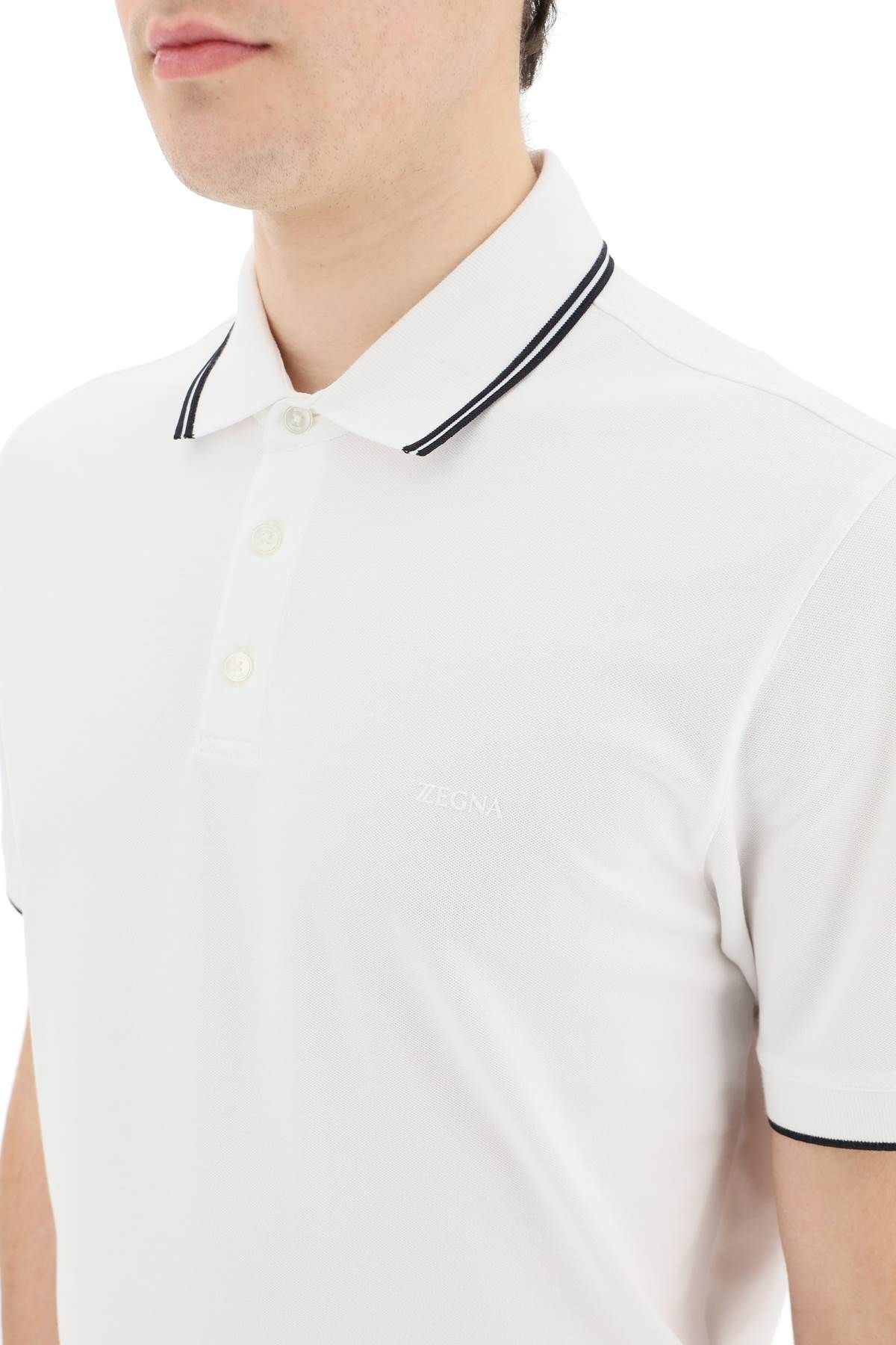 POLO SHIRT IN STRETCH PIQUE' - 5