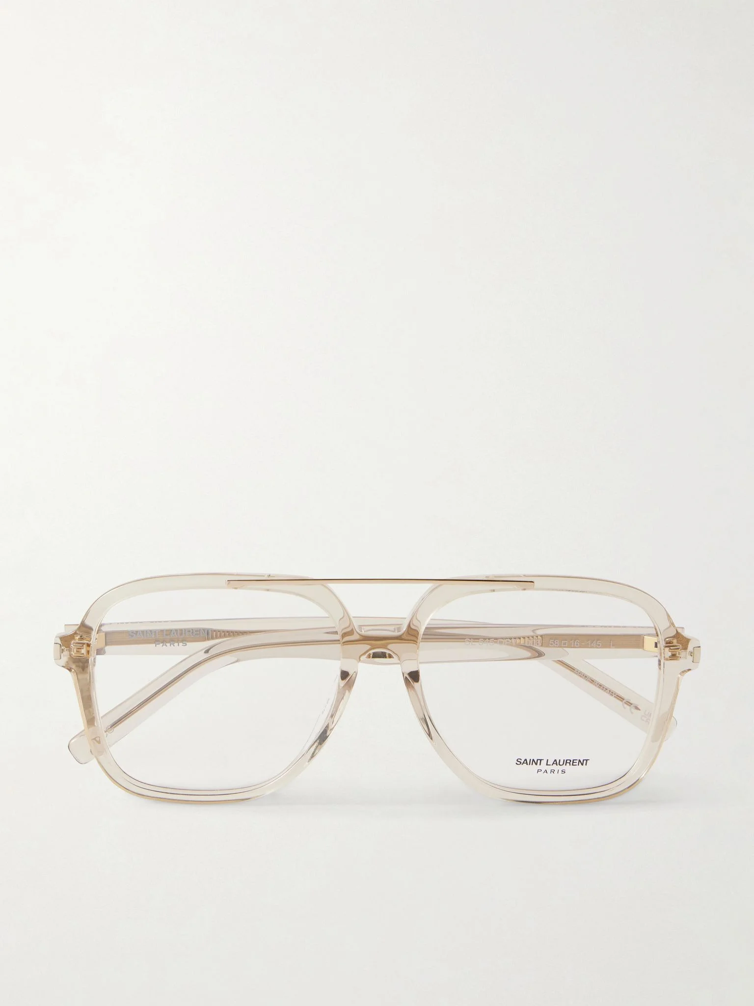 SL 545 square-frame acetate optical glasses Beige - 1