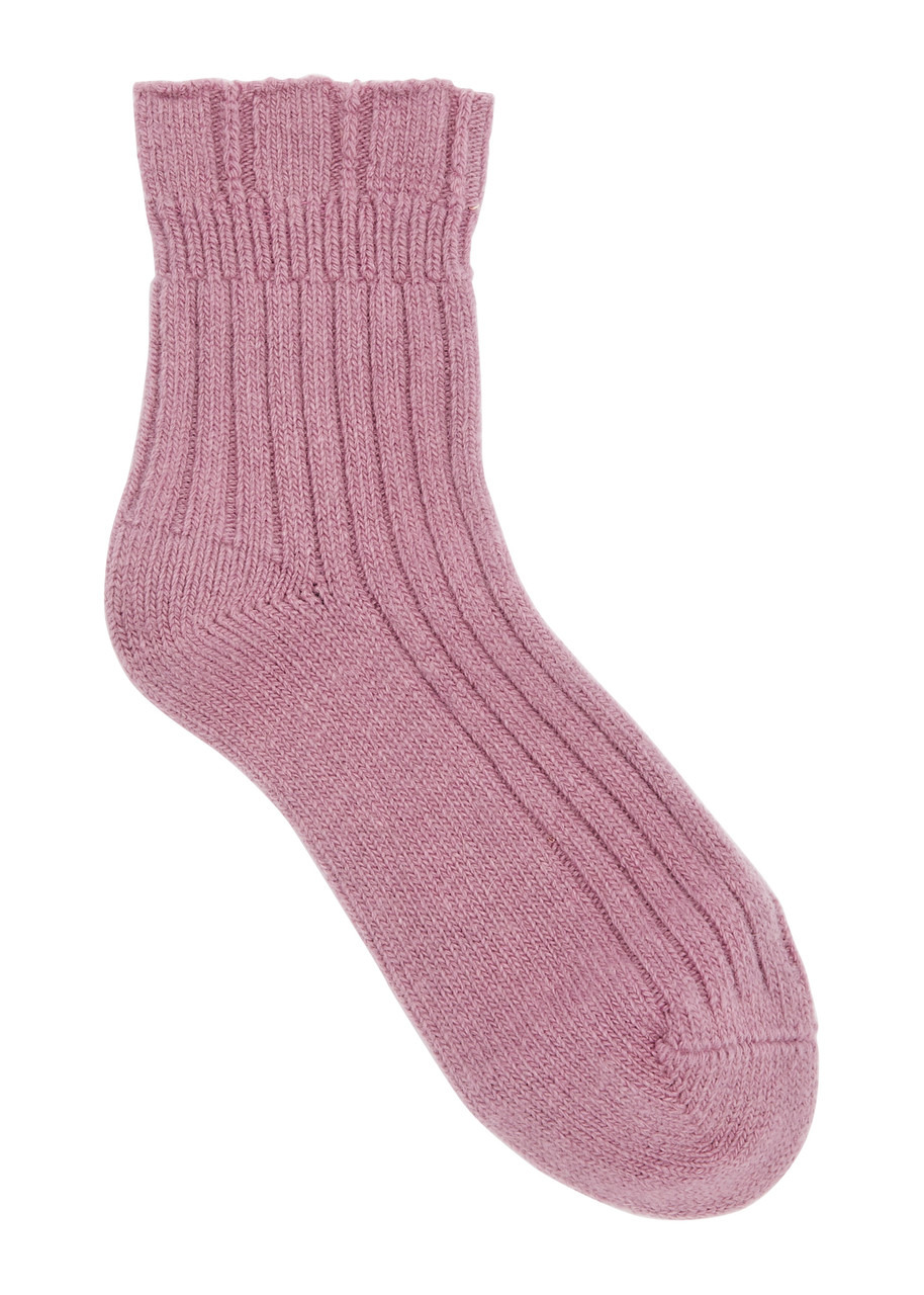 Bedsock Rib wool-blend socks - 4