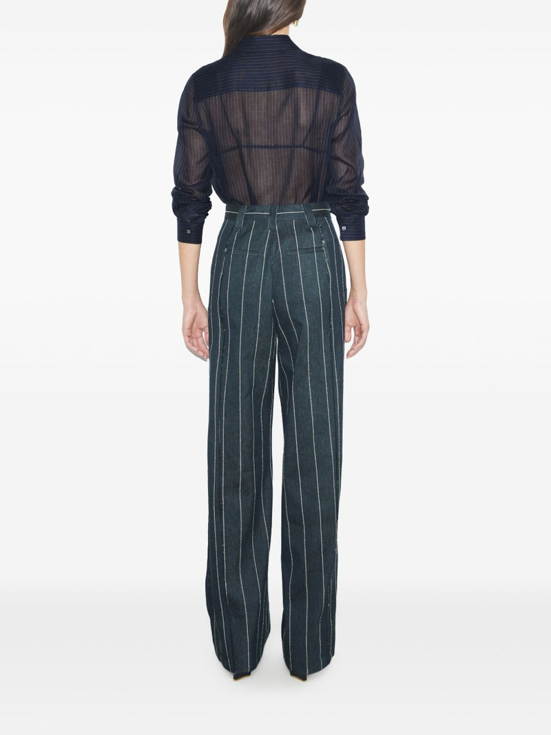 pinstripe button-up shirt 3