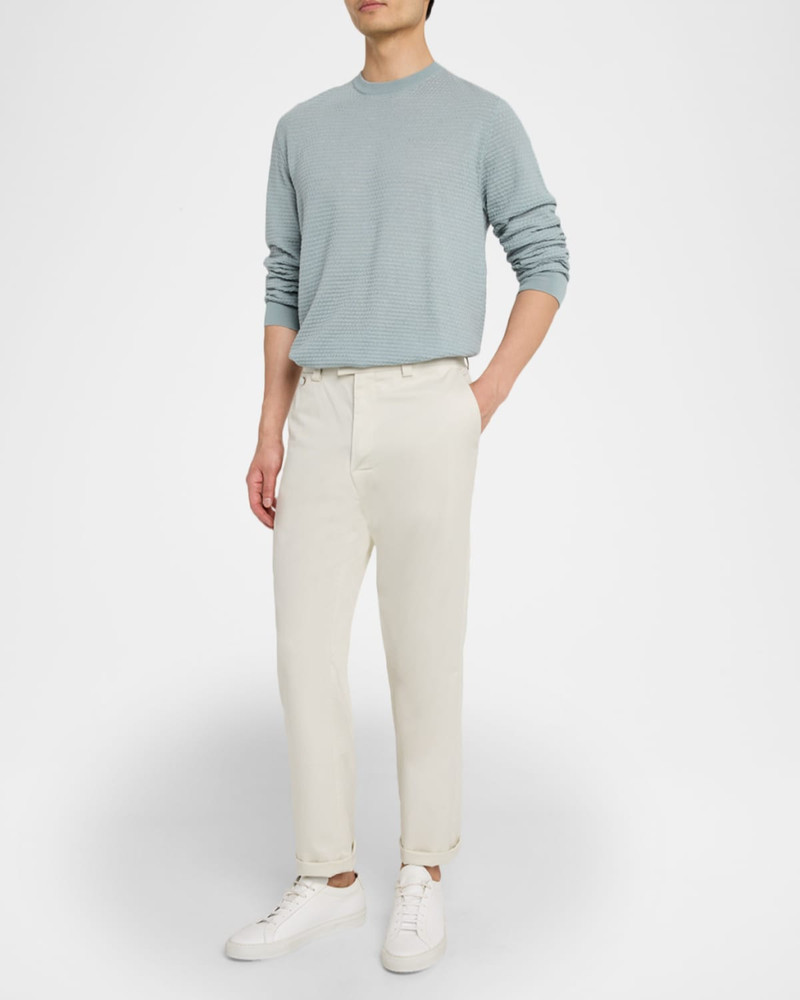 Canali Men's Brianza Geometric Wool Jacquard Crewneck Sweater outlook