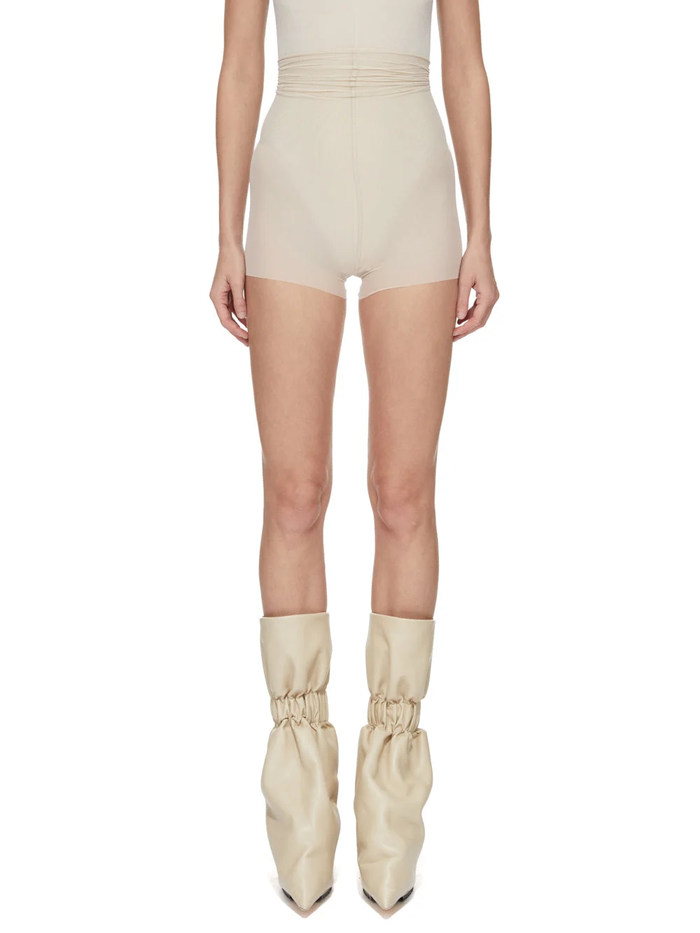 HIGH WAISTED STRETCH SHORTS - 1