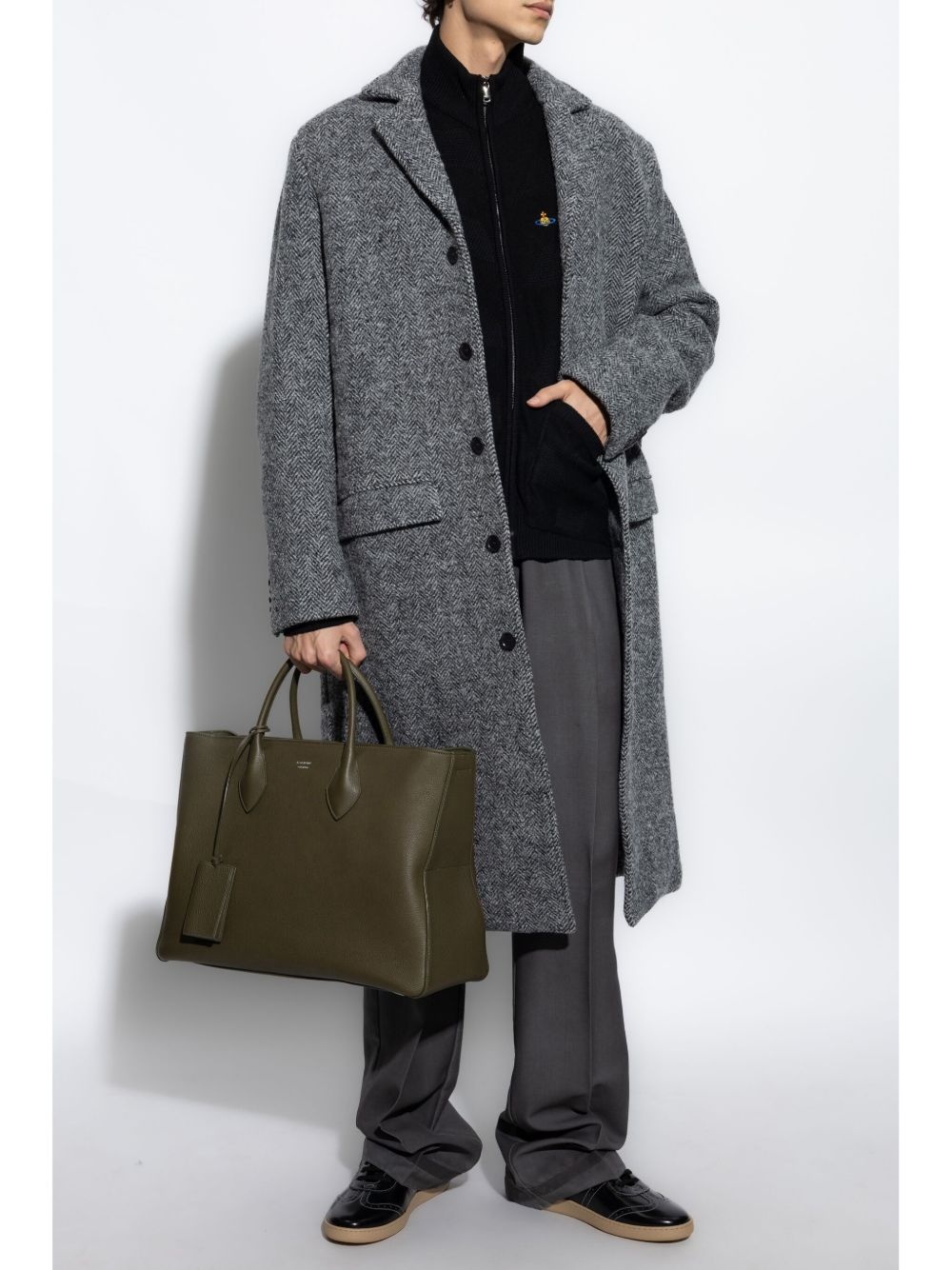 single breasted wool coat - 2
