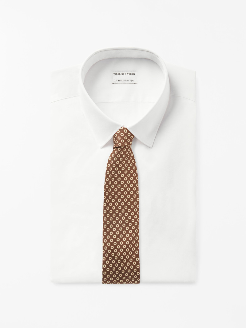 TIGER OF SWEDEN Geometa Silk Necktie outlook